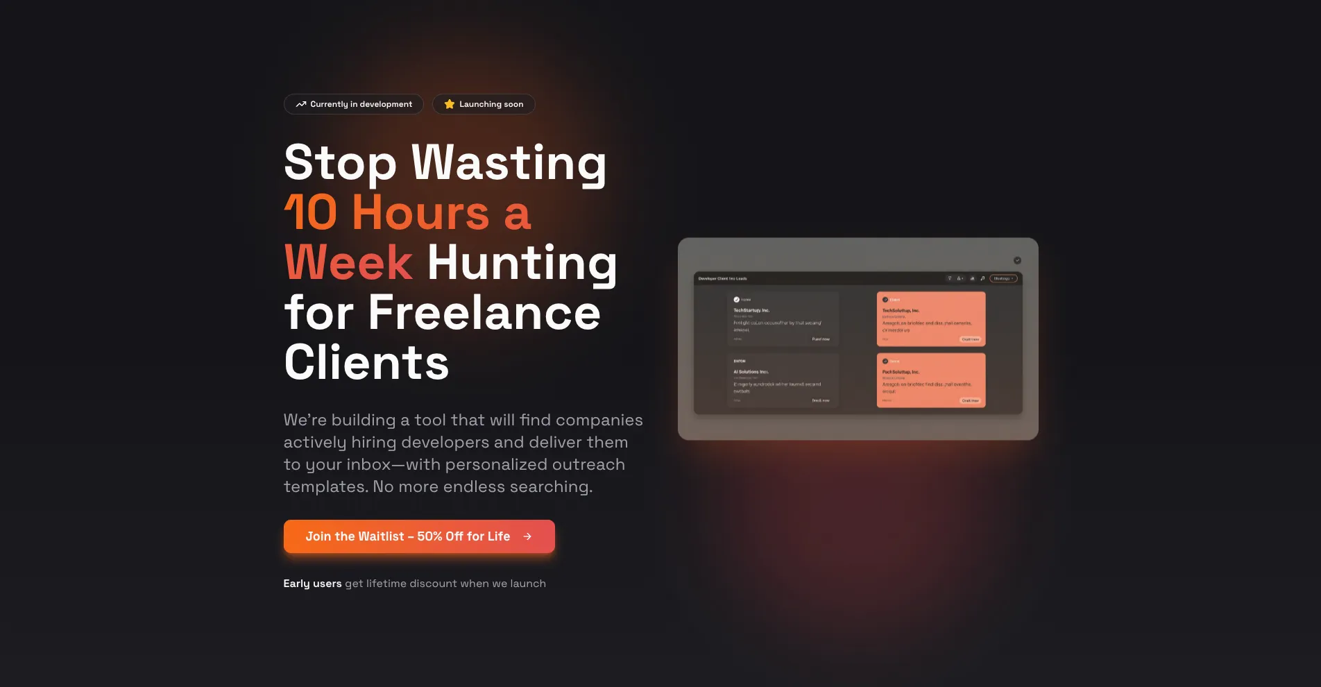 Dev Lead Accelerator homepage