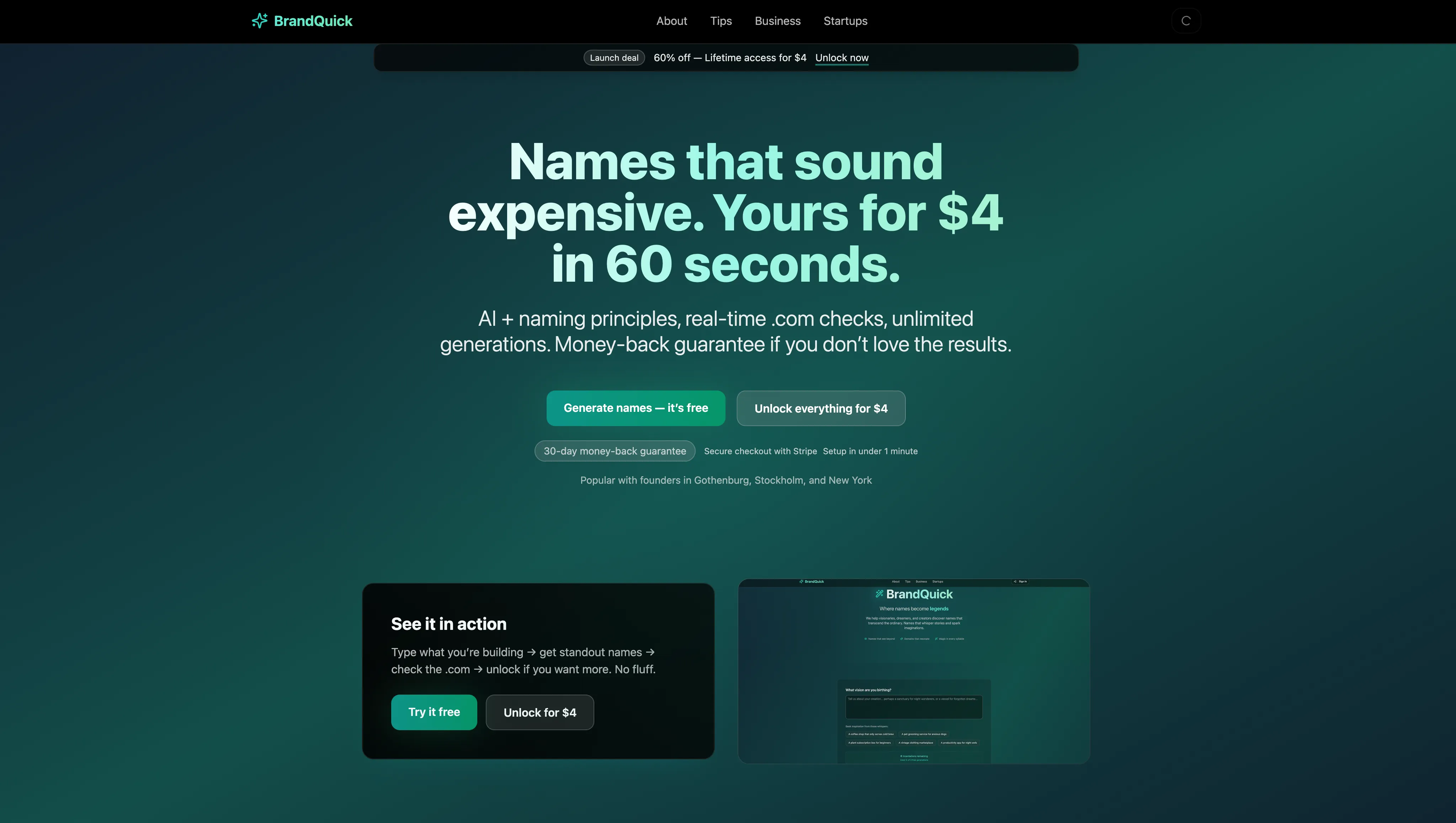 Brandquick.pro homepage